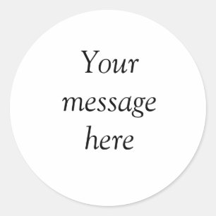 Adesivo Redondo Sua mensagem aqui adiciona nome de texto monograma