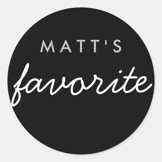 Adesivo Redondo "Sua" Prata Negra-Pica Favorita (Frente)