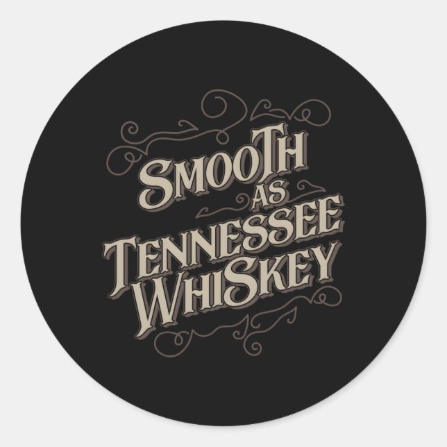 Adesivo Redondo Suave Como Tennessee Whiskey Country (Frente)