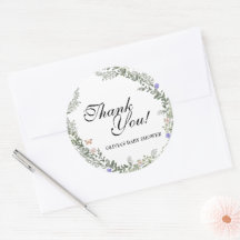 Suave Green Boho Gênero Floral Neutro Obrigado