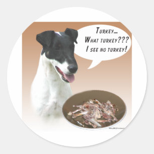 Adesivo Redondo Suave Raposa Terrier Turquia