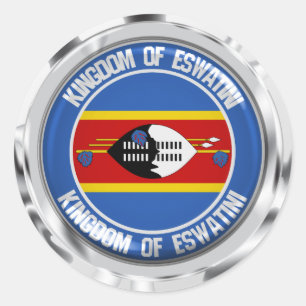 Adesivo Redondo Suazilândia ( Eswatini ) Round Emblem