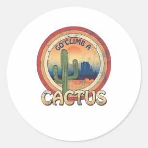 Adesivo Redondo Suba um Cactus
