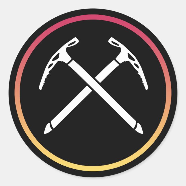 Adesivo Redondo Subida De Gelo - Eixos De Gelo Cruzados (Frente)