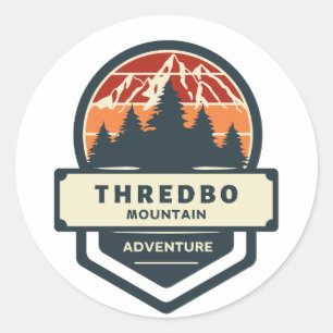 Adesivo Redondo Subida e caminhada de montanha Breitthorn