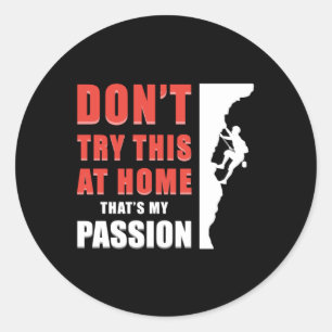 Adesivo Redondo Subindo Montanhas Escaldantes Escalando Ideia de P