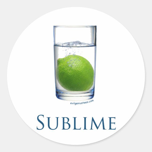 Adesivo Redondo Sublime engraçado (Frente)
