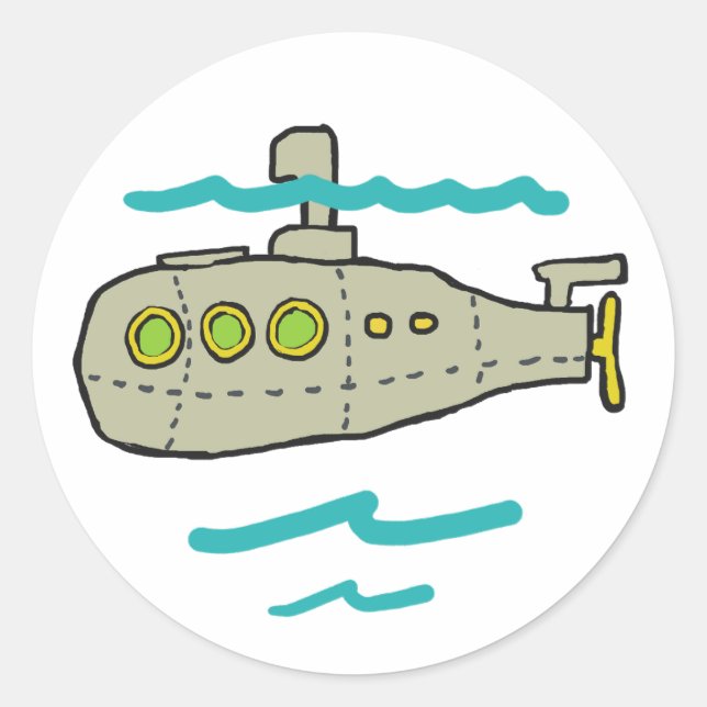 Adesivo Redondo Submarino (Frente)