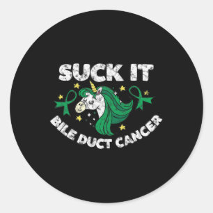 Adesivo Redondo Suck It Bile Duct Cancer Cote Quote Com O Unicorn