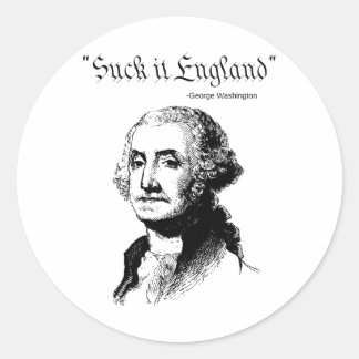 Adesivo Redondo Suck It England Engraçado 4 De Julho Usa Flag
