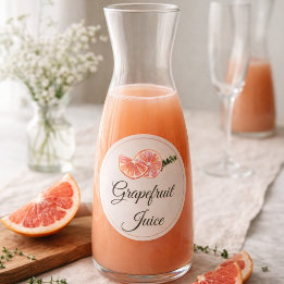 Adesivo Redondo Suco de Toranja Bar de Mimosa Garrafa