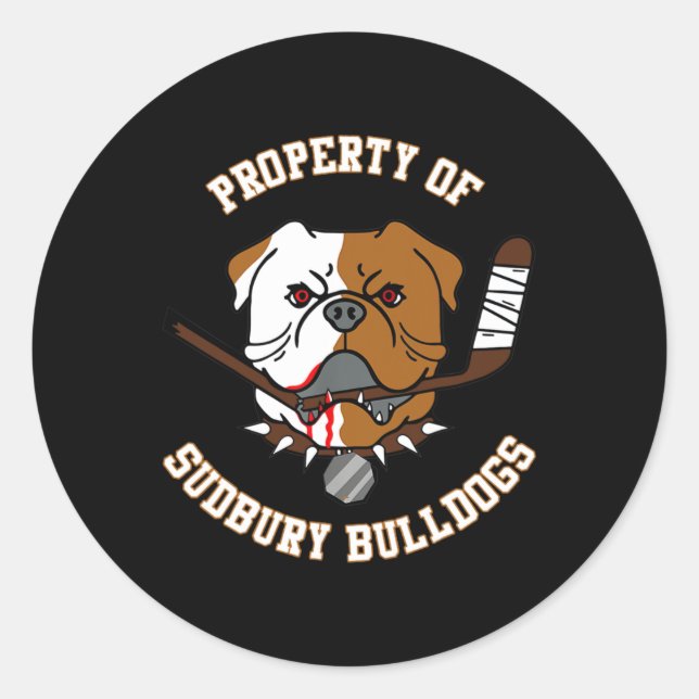 Adesivo Redondo Sudbury Bulldog (Frente)