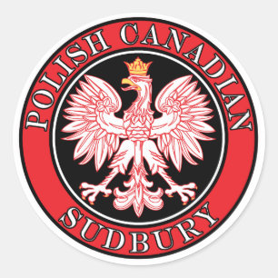 Adesivo Redondo Sudbury Canadian Eagle