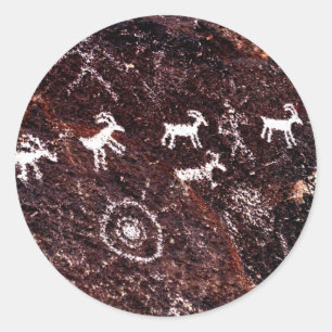 ADESIVO REDONDO SUDOESTE DO AMERICANO DO DESERTO DE NEVADA DOS