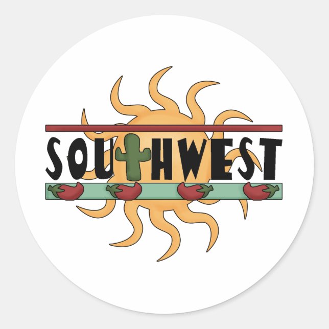 Adesivo Redondo Sudoeste - Pimentos Chili & Sun (Frente)