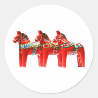 Adesivo Redondo Suecia Dala Horse
