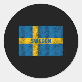 Adesivo Redondo Suecia Sinalizador sueco
