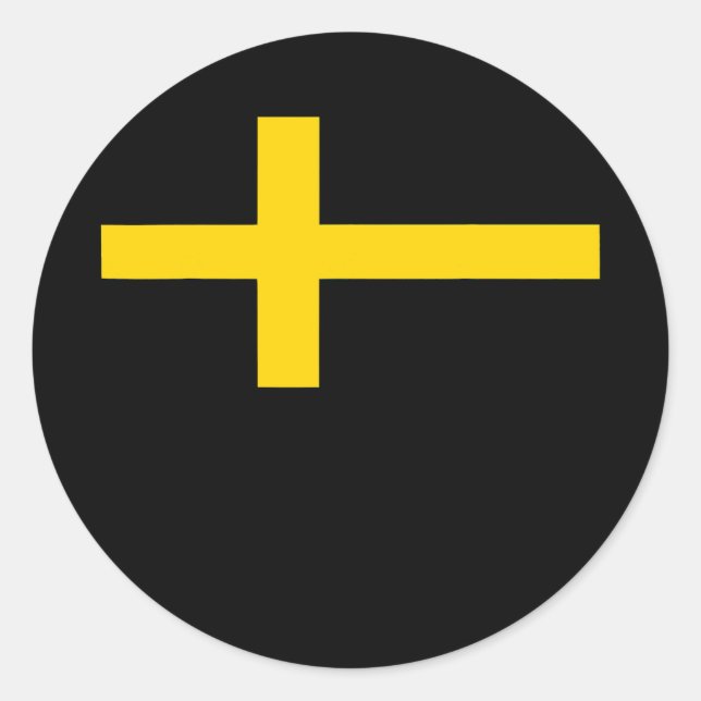 Adesivo Redondo Suecia Sinalizador Sverige Flagga Legal Homens Sue (Frente)