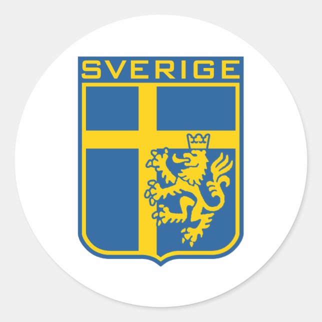Adesivo Redondo Suecia Sverige (Frente)