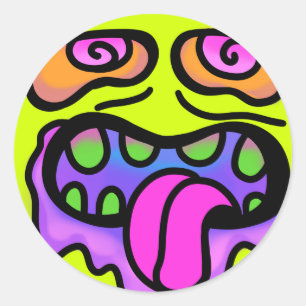 Adesivo Redondo Sugar Zombie Pop Art