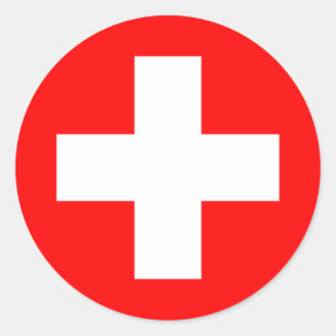 Adesivo Redondo Suiça