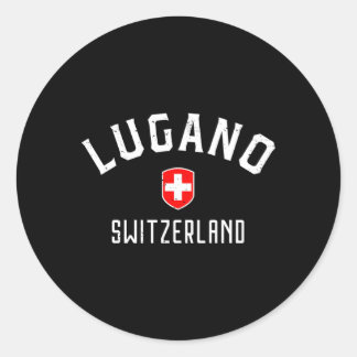 Adesivo Redondo Suiça de Lugano