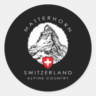 Adesivo Redondo Suiça Matterhorn Xo4U Original