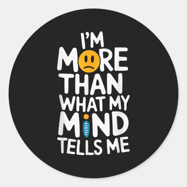 Adesivo Redondo Suicide Awareness Depression Anxiety Mental Health (Frente)