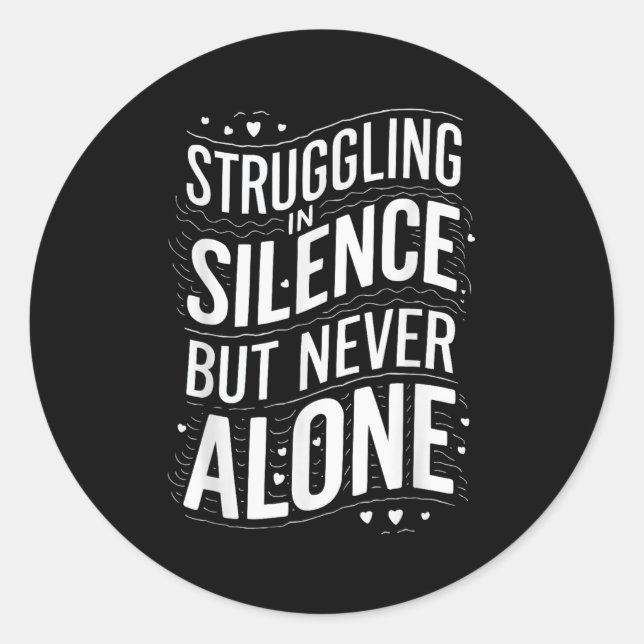 Adesivo Redondo Suicide Awareness Depression Anxiety Mental Health (Frente)