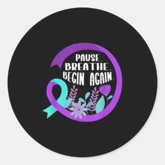Adesivo Redondo Suicide Awareness Suicide Prevention Suprt Survivo