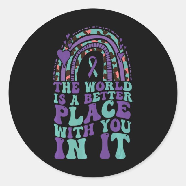 Adesivo Redondo Suicide Prevention 988 You Suicide Awarenes  (Frente)