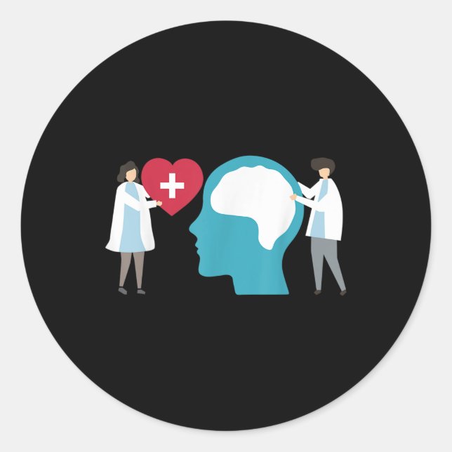 Adesivo Redondo Suicide Prevention - Mental Health Awareness 8  (Frente)