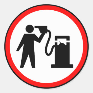 Adesivo Redondo Suicídio da gasolina