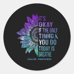 Adesivo Redondo Suicídio Sensibilização Camisa Dossiê De Girassol 
