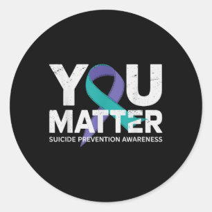 Adesivo Redondo Suicídios Prevenção Camisa Sensibilização Suicida 