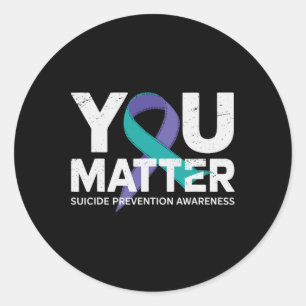 Adesivo Redondo Suicídios Prevenção Camisa Sensibilização Suicida 
