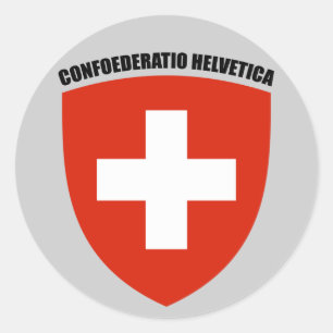 Adesivo Redondo Suisse: Confoederatio Helvética