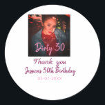 Adesivo Redondo Sujo 30 Adição de Apelido de Aniversário pink data<br><div class="desc">Design para o amor do casal</div>