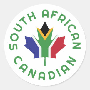 Adesivo Redondo Sul-africano Canadense