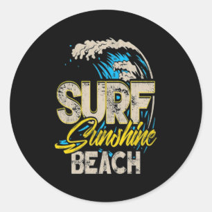 Adesivo Redondo Sulfing Surf Sunshine Beach