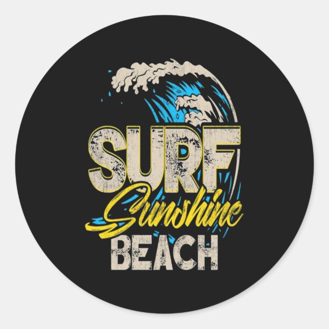 Adesivo Redondo Sulfing| Surf Sunshine Beach (Frente)