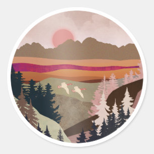 Adesivo Redondo Summer Geese