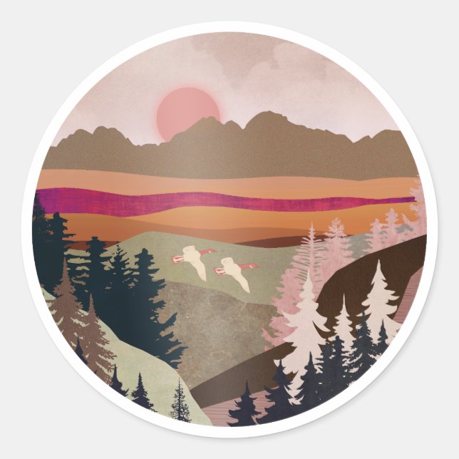 Adesivo Redondo Summer Geese (Frente)