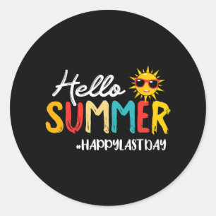 Adesivo Redondo Summer Happy, 1.º Dia de Professores