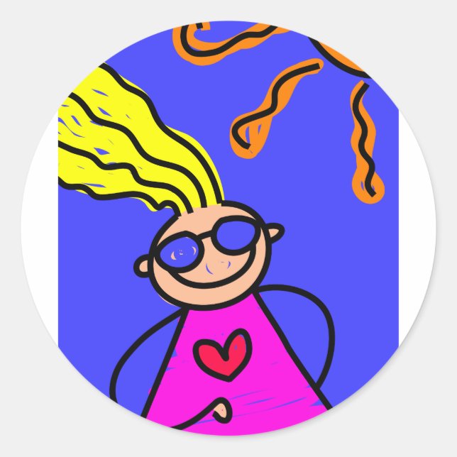 Adesivo Redondo Summer Kid (Frente)