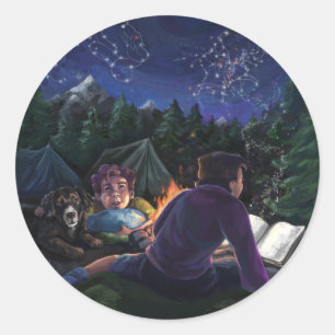 Adesivo Redondo Summer Knights