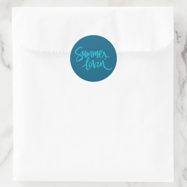 Adesivo Redondo Summer lovin' (Bolsa)