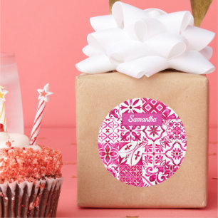 Adesivo Redondo Summer majolica vermelha Siciliana