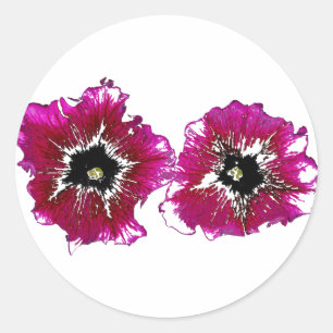Adesivo Redondo Summer Petunias