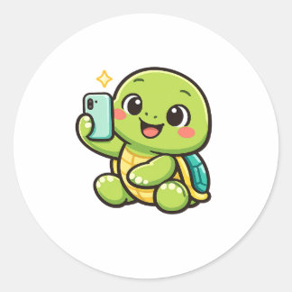 Adesivo Redondo Summer Selfie